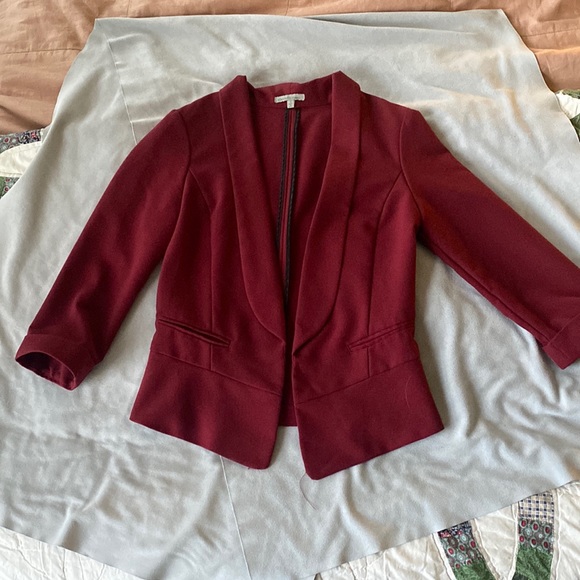 Charlotte Russe Jackets & Blazers - Size small- maroon cropped blazer